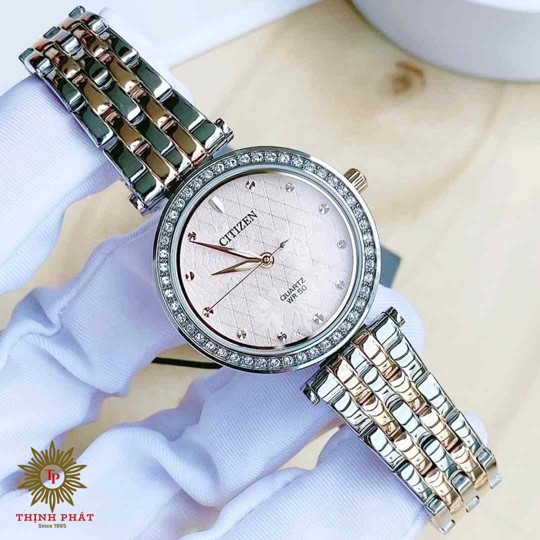 CITIZEN ER0218-53X - NỮ - DÂY THÉP KHÔNG GỈ - MÁY PIN (QUARTZ) - MẶT SỐ 30MM