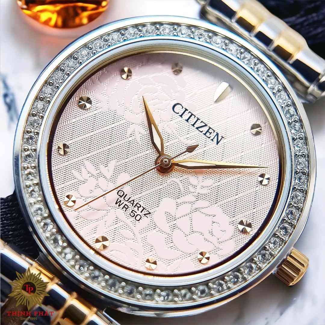 CITIZEN ER0218-53X - NỮ - DÂY THÉP KHÔNG GỈ - MÁY PIN (QUARTZ) - MẶT SỐ 30MM