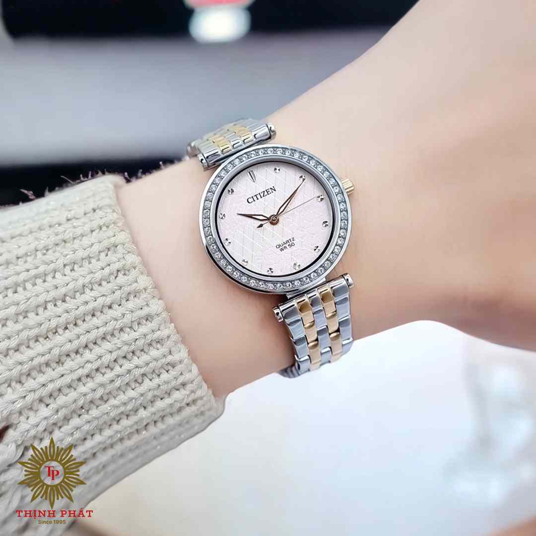 CITIZEN ER0218-53X - NỮ - DÂY THÉP KHÔNG GỈ - MÁY PIN (QUARTZ) - MẶT SỐ 30MM