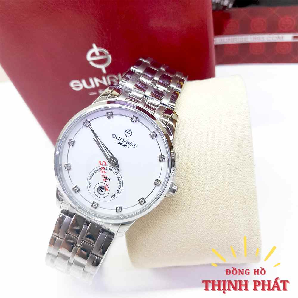 Sunrise 2138SA - ĐÔI NAM NỮ - DÂY THÉP KHÔNG GỈ - MÁY PIN (QUARTZ)
