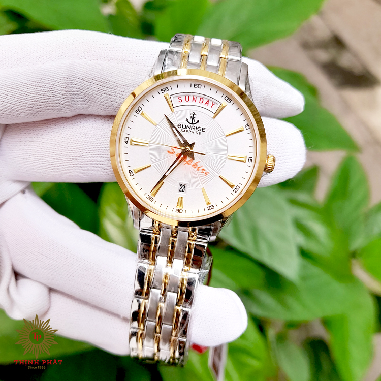 SUNRISE 1313SA - NỮ - DÂY KIM LOẠI - MÁY PIN (QUARTZ) - KÍNH SAPPHIRE - MẶT SỐ 33MM