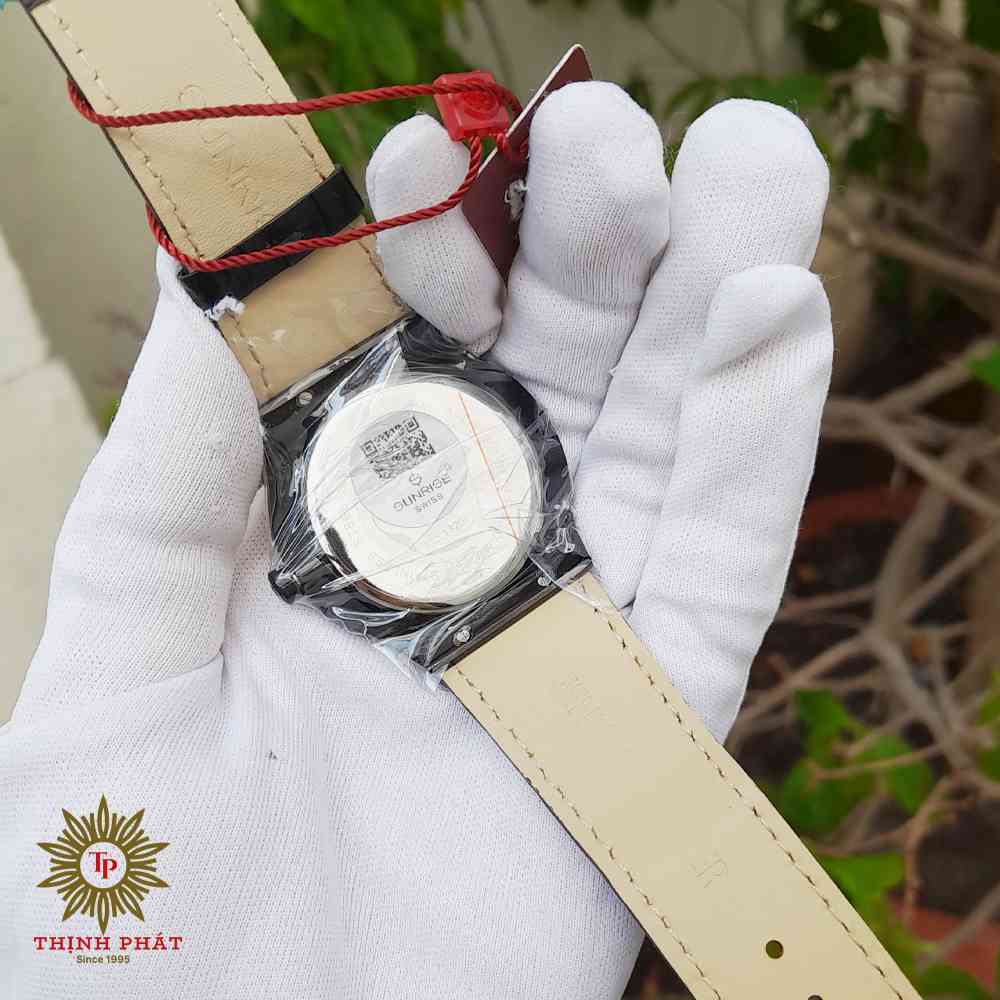 SUNRISE 1320PA - NAM - DÂY DA - MÁY PIN (QUARTZ) - KÍNH SAPPHIRE - SIZE 41MM