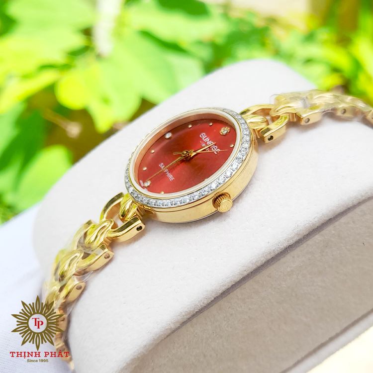 SUNRISE 9977AA - NỮ - DÂY THÉP KHÔNG GỈ - MÁY PIN (QUARTZ)- KÍNH SAPPHIRE - MẶT SỐ 26MM