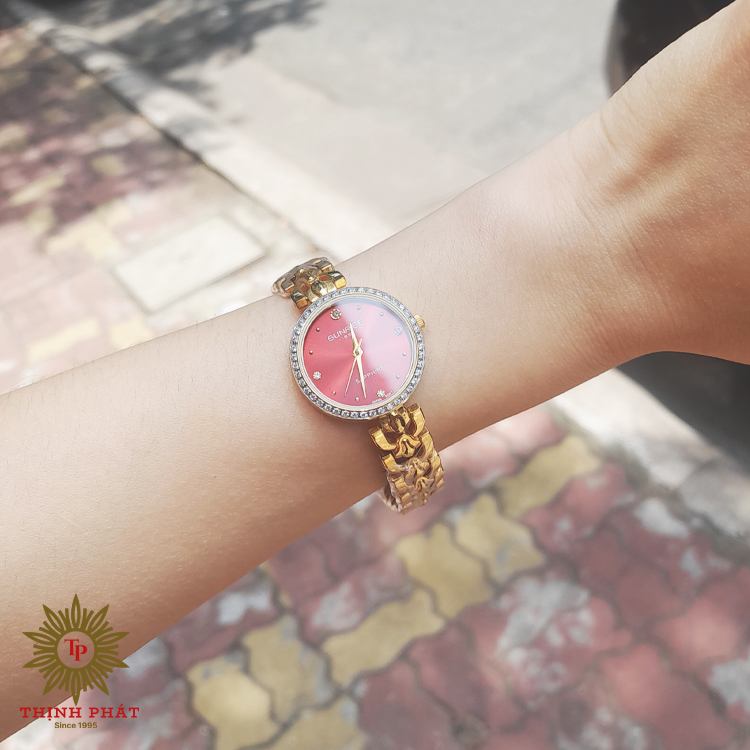 SUNRISE 9977AA - NỮ - DÂY THÉP KHÔNG GỈ - MÁY PIN (QUARTZ)- KÍNH SAPPHIRE - MẶT SỐ 26MM