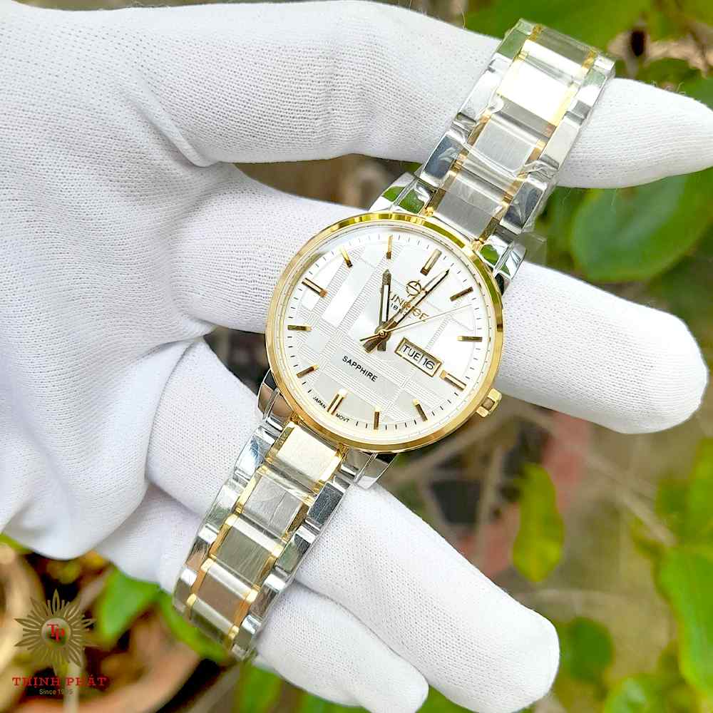 SUNRISE 1204SA - NỮ - DÂY KIM LOẠI - MÁY PIN (QUARTZ) - KÍNH SAPPHIRE - MẶT SỐ 30MM