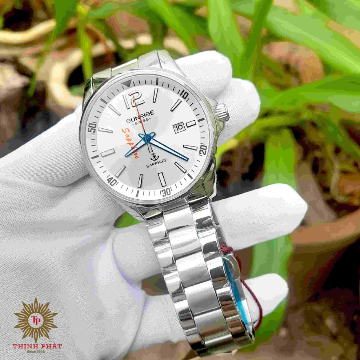 SUNRISE 1345SA - NAM - DÂY KIM LOẠI - MÁY PIN (QUARTZ) - KÍNH SAPPHIRE - MẶT SỐ 43MM