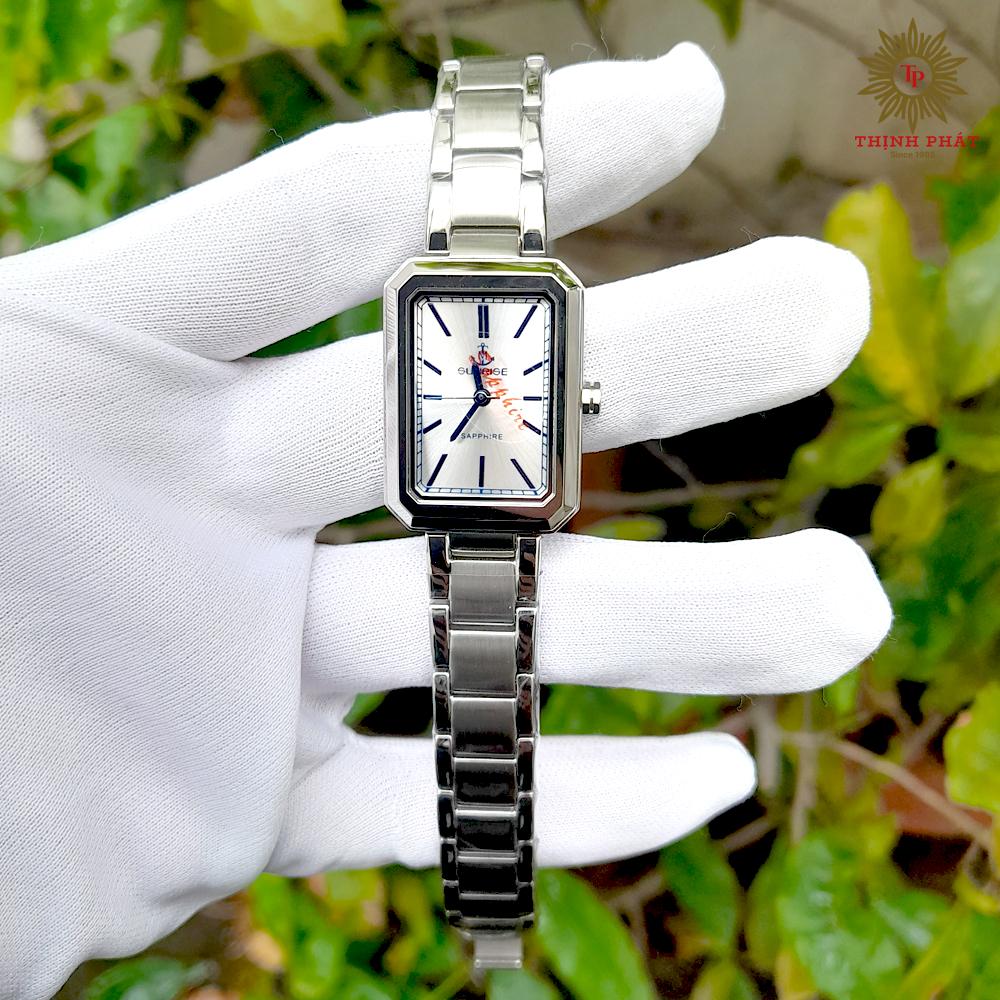 SUNRISE 9031SA - NỮ - DÂY KIM LOẠI - MÁY PIN (QUARTZ) - KÍNH SAPPHIRE - MẶT SỐ 22MM x 30MM