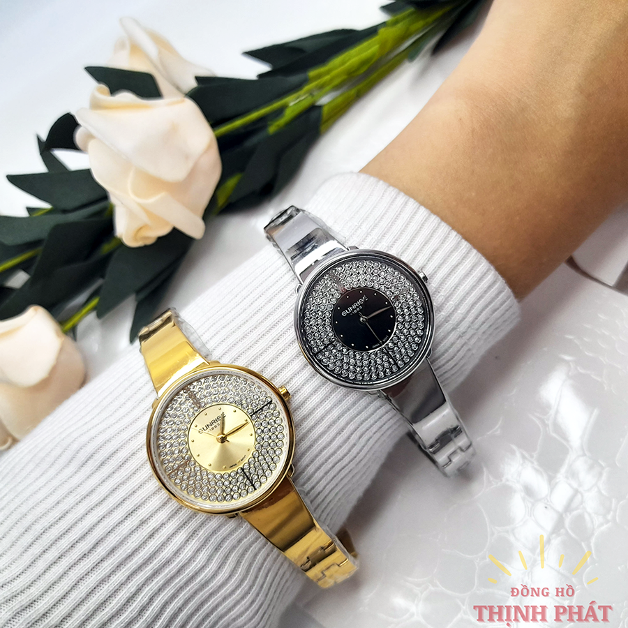 SUNRISE 9987SA - NỮ - SIZE 28MM - DÂY KIM LOẠI - MÁY PIN (QUARTZ) - KÍNH SAPPHIRE - CHỐNG NƯỚC 3ATM